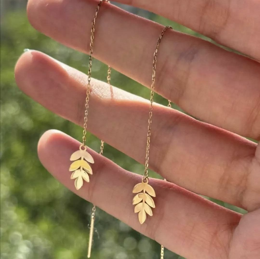 گردنبندهای طلا طرح برگ